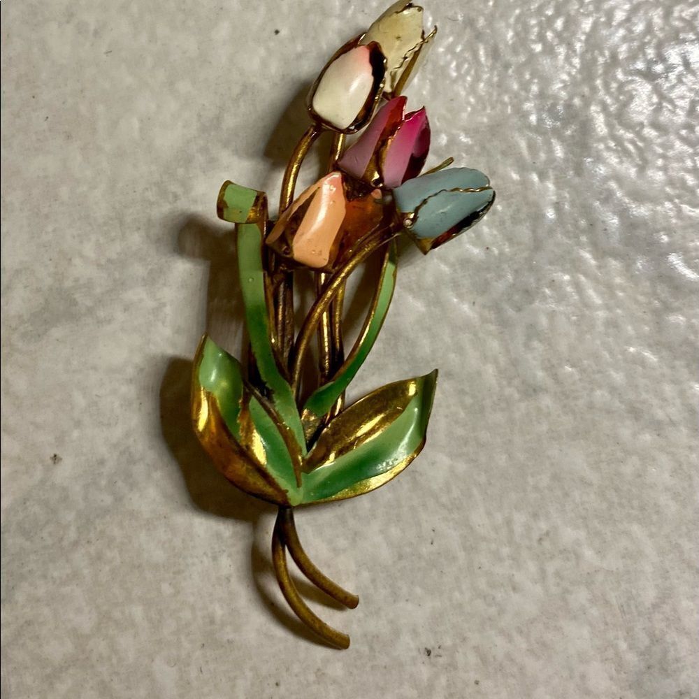 Vintage floral brooch, Austria